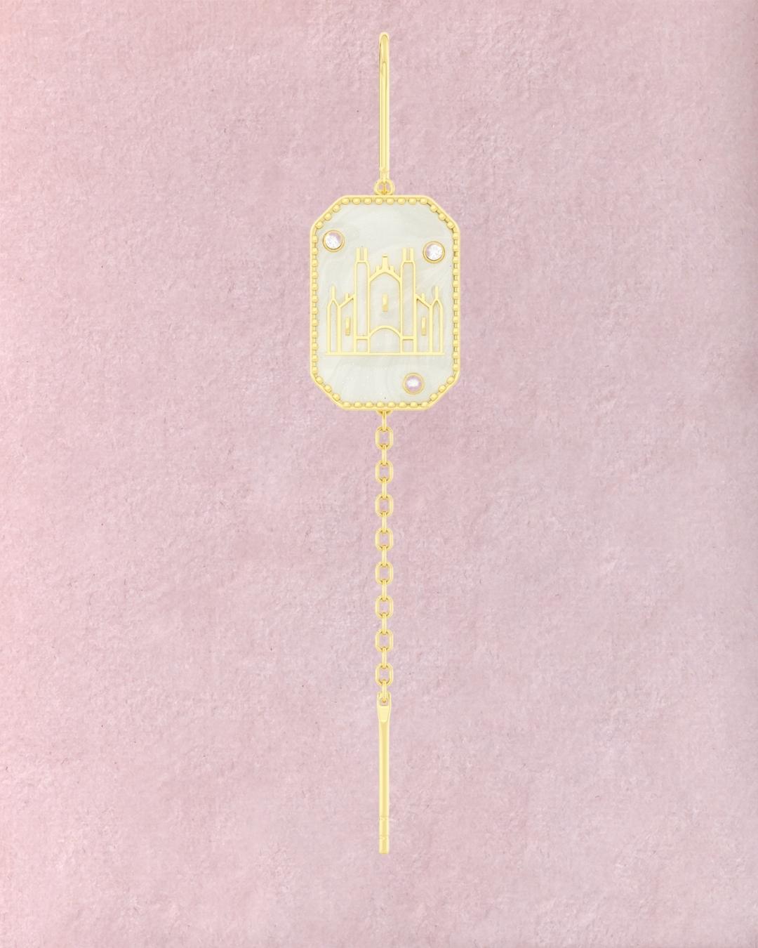 Orecchino Pendente Con Duomo Milano oro