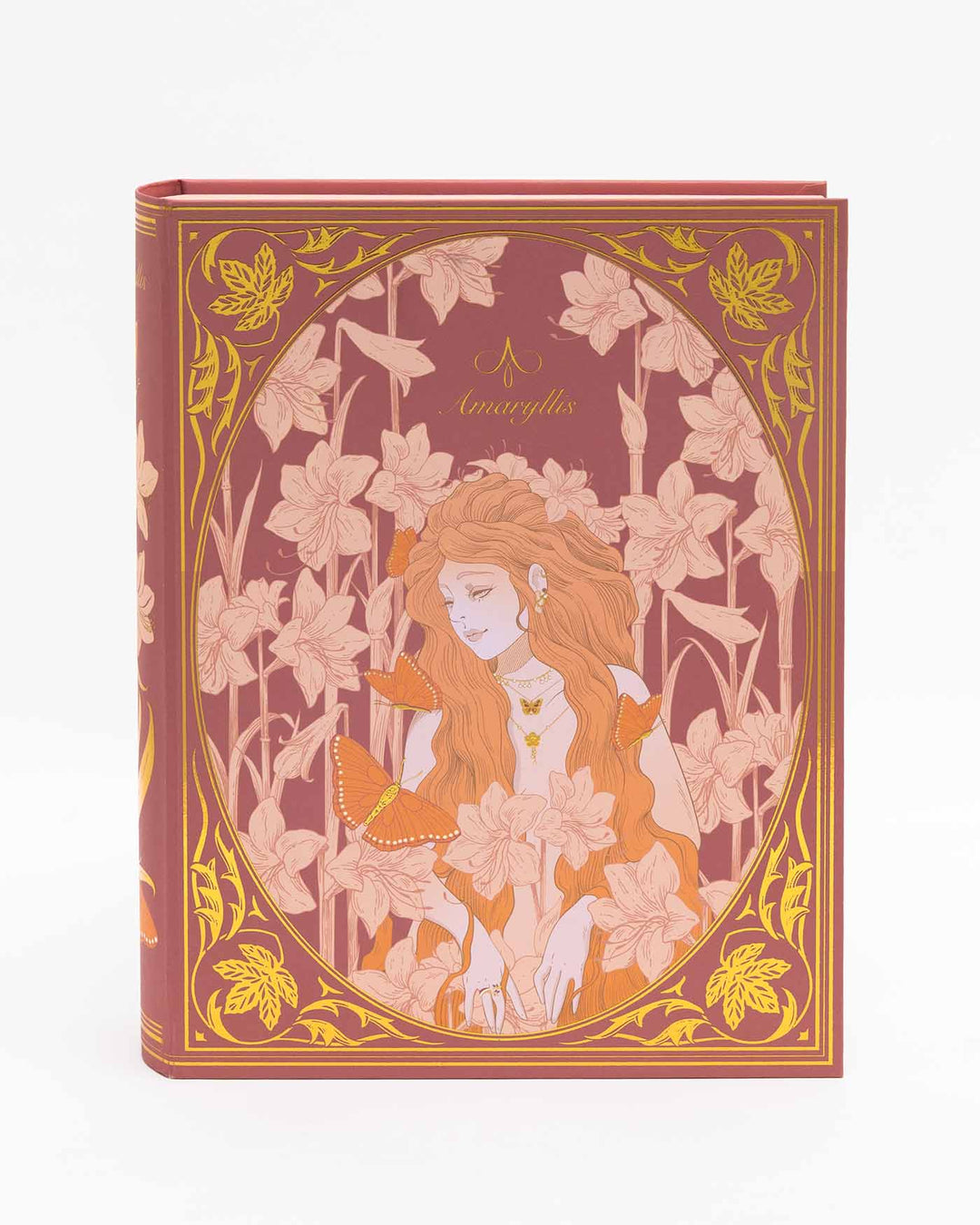 cofanetto rigido vuoto a forma di libro con illustrazione della collezione amaryllis
