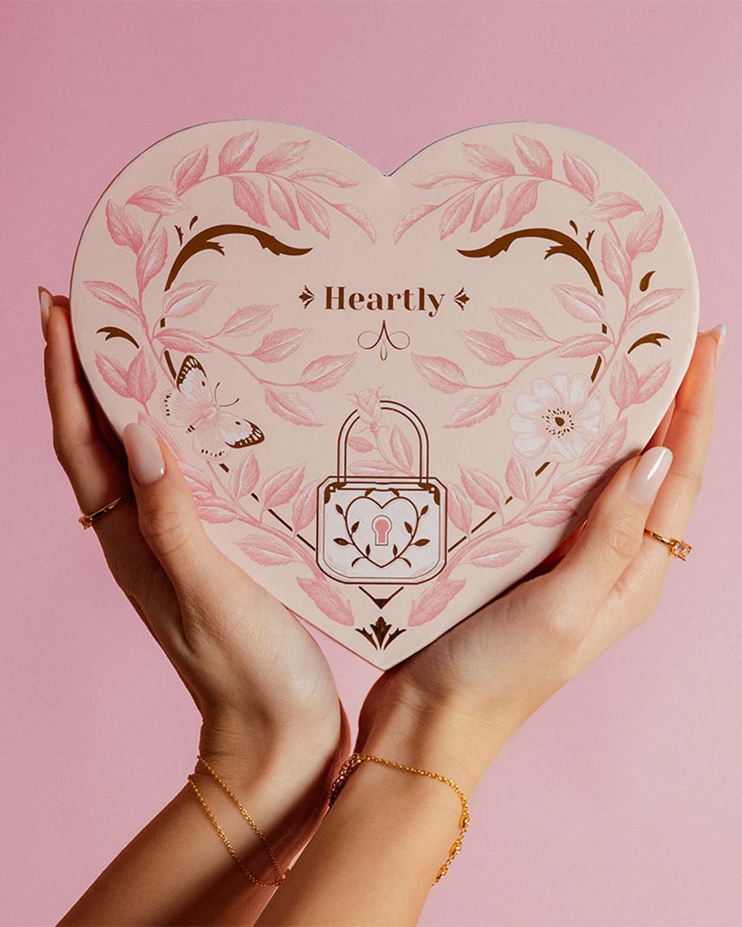 scatola heartly rosa a forma di cuore per confezioni regalo