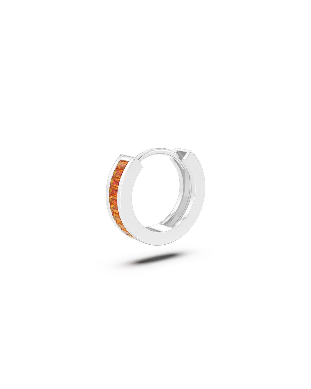hoop zirconia arancione argento nel set arancione