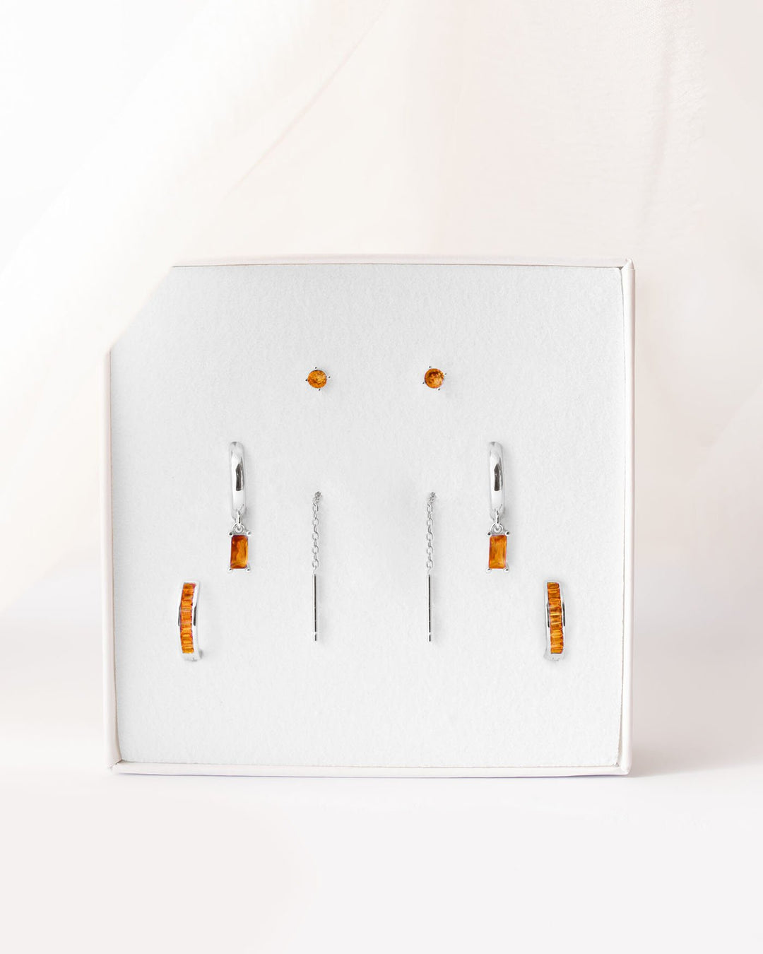 set arancione argento