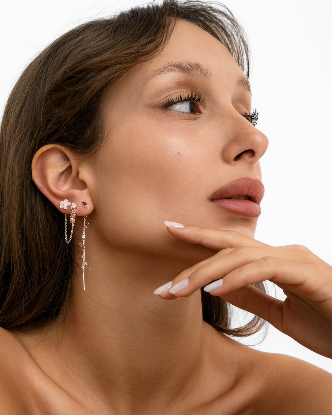 set autumn argento indossato su modella