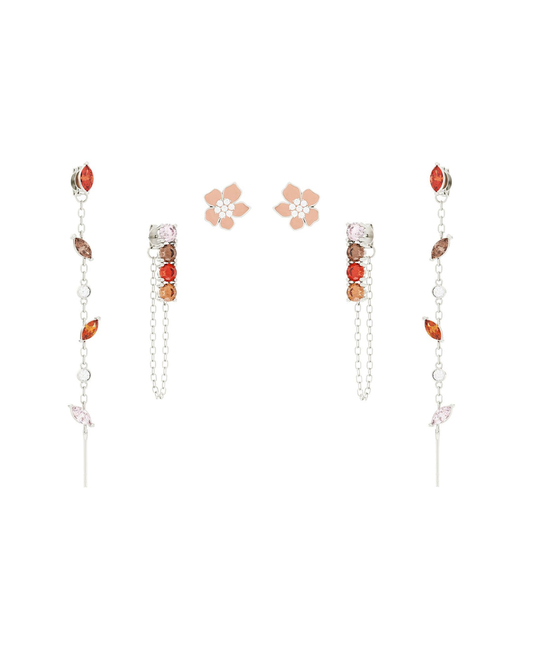 set di orecchini autunnali della collezione amaryllis in argento