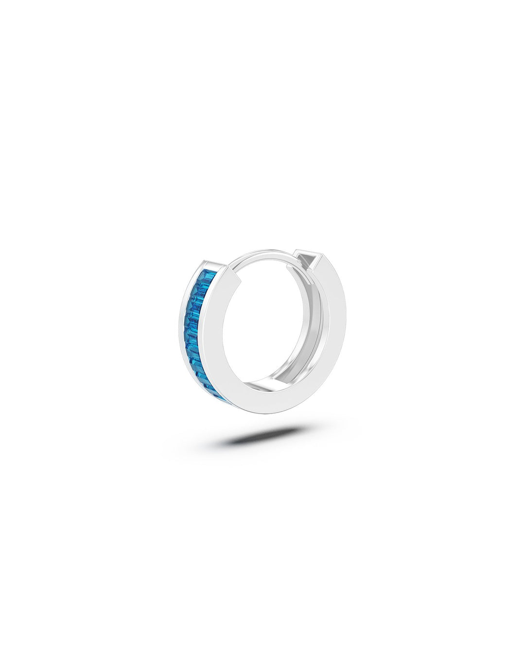 hoop zirconia azzurro argento nel set azzurro