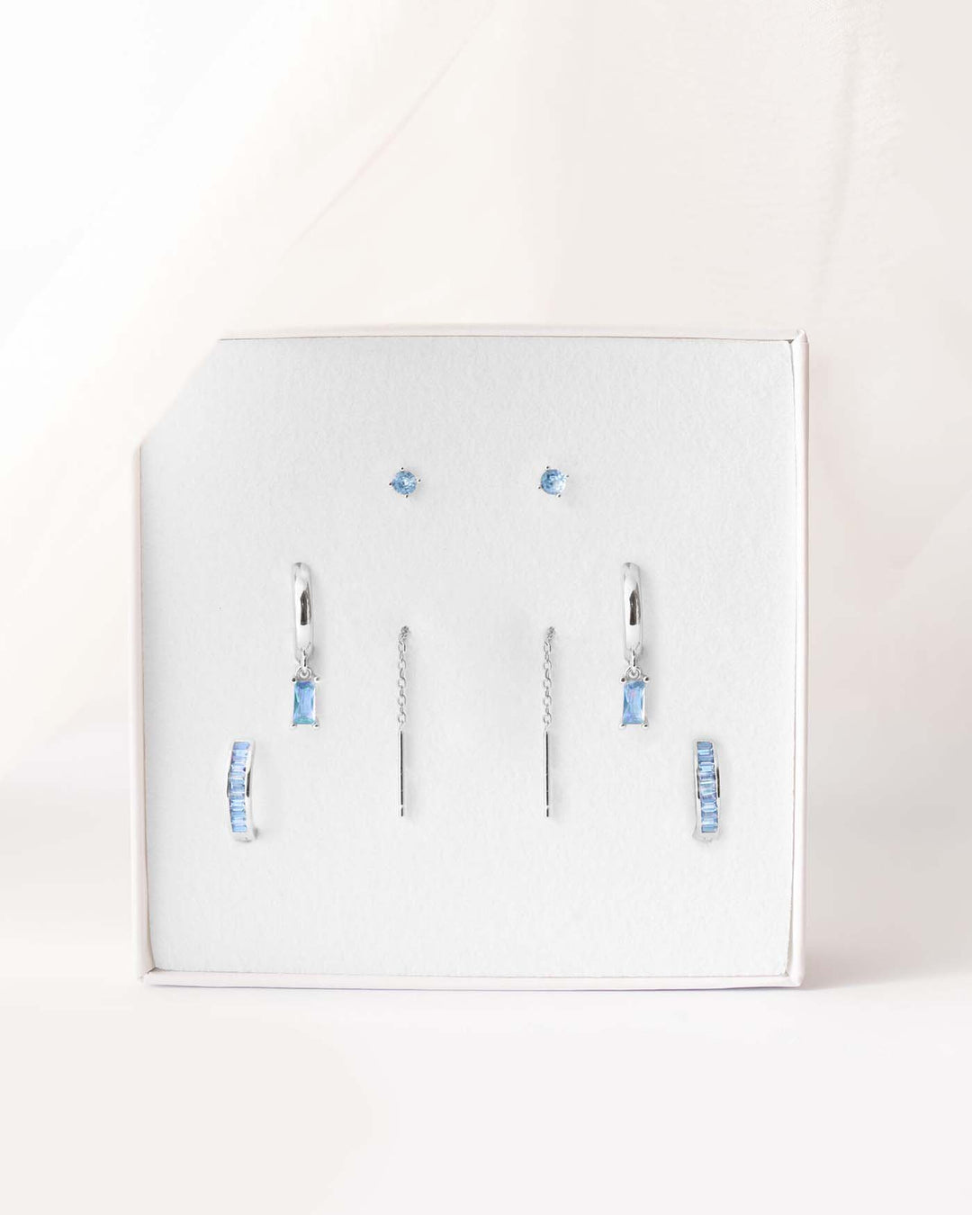 set azzurro argento