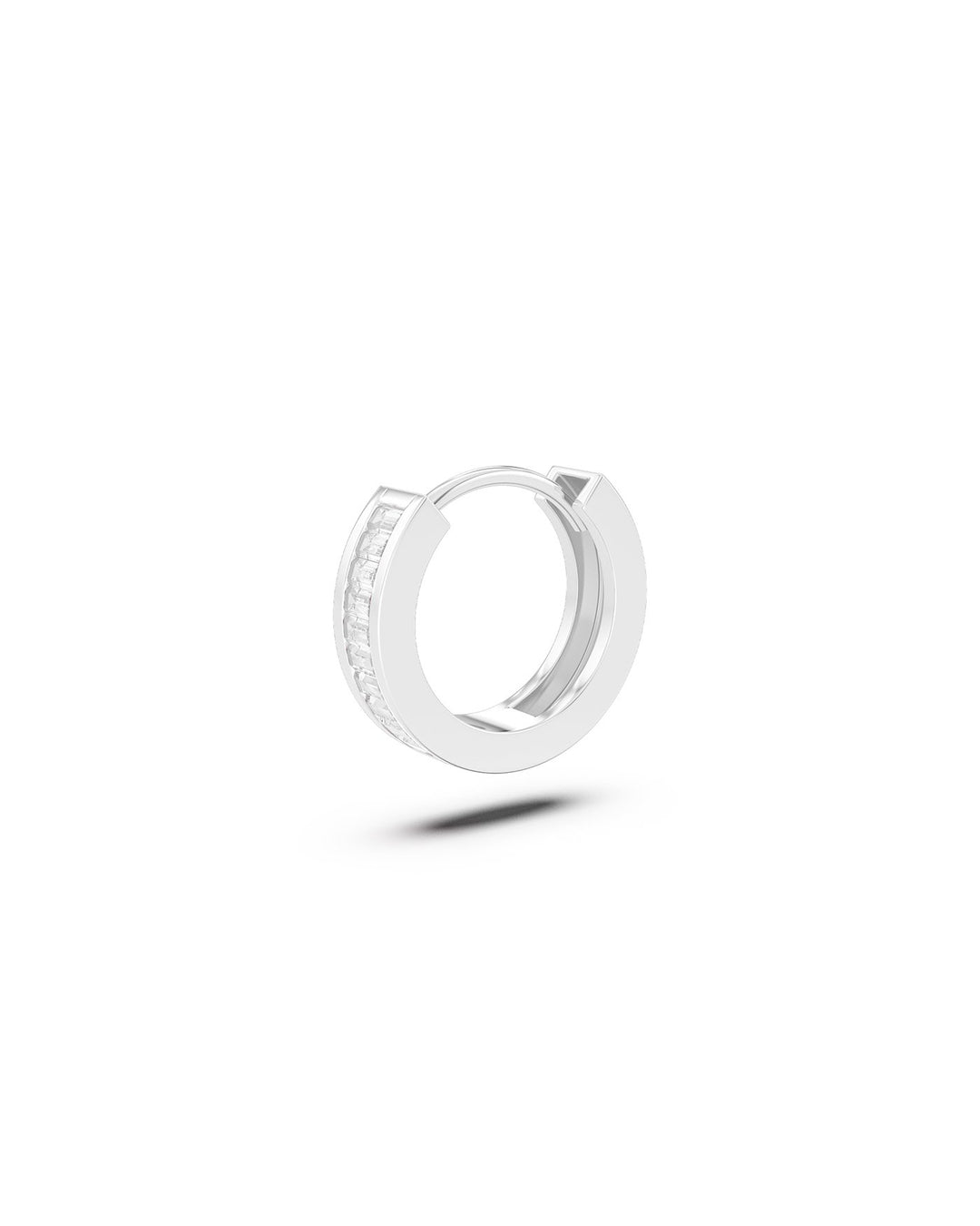 hoop zirconia bianco argento nel set bianco
