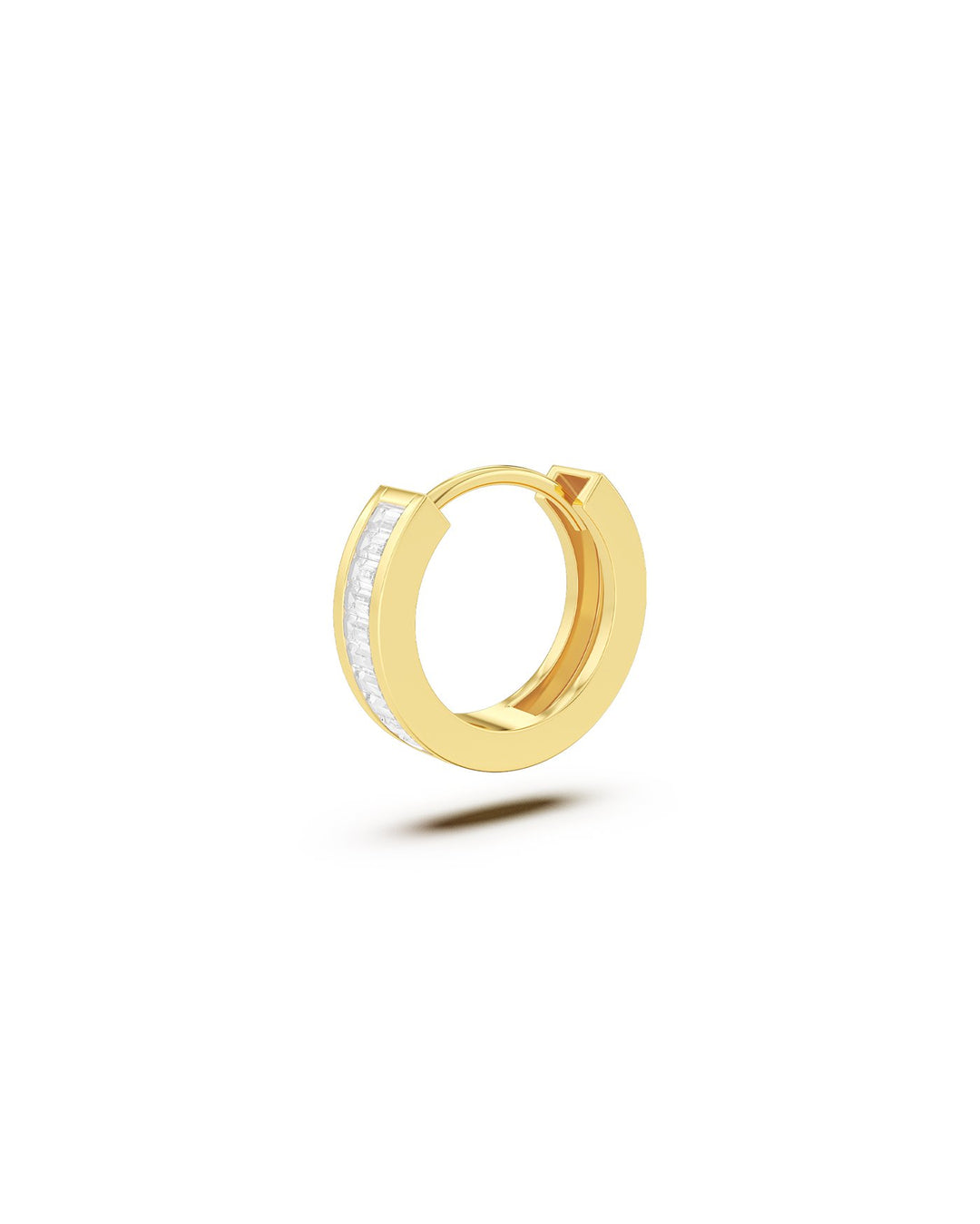 hoop zirconia bianco placcato oro nel set bianco