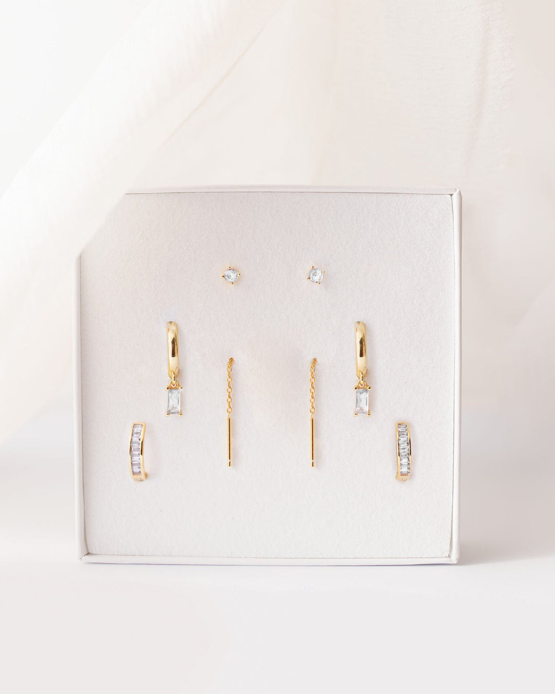 set bianco placcato oro