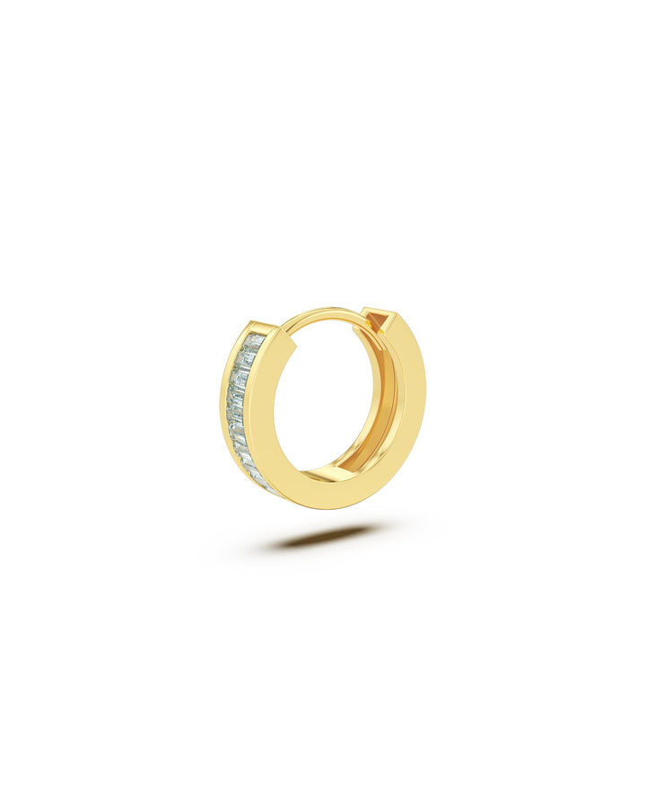 Orecchini Uomo Hip Hop Orecchini Cerchio Placcati Oro E Argento Con Zirconi Cubici - Stile Hip Hop, Unisex, Per Uomo Orecchini Unisex Zirconia Cubica - Foto 5