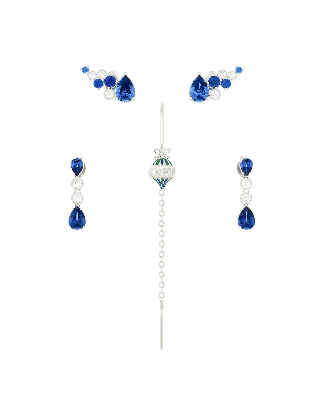 set orecchino natalizi della collezione glimmer argento