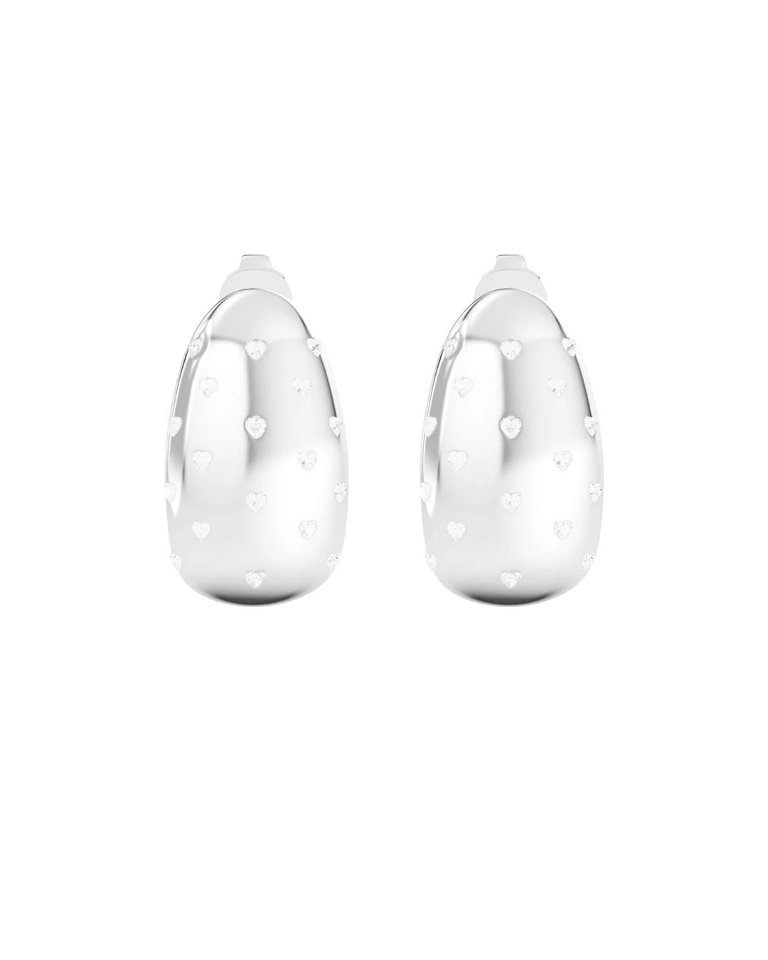 orecchini a goccia con zirconi a forma di cuore 