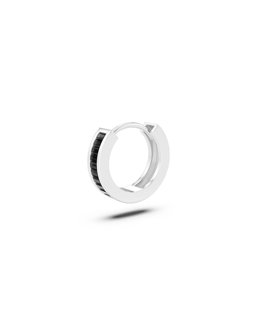 hoop zirconia nero argento nel set nero
