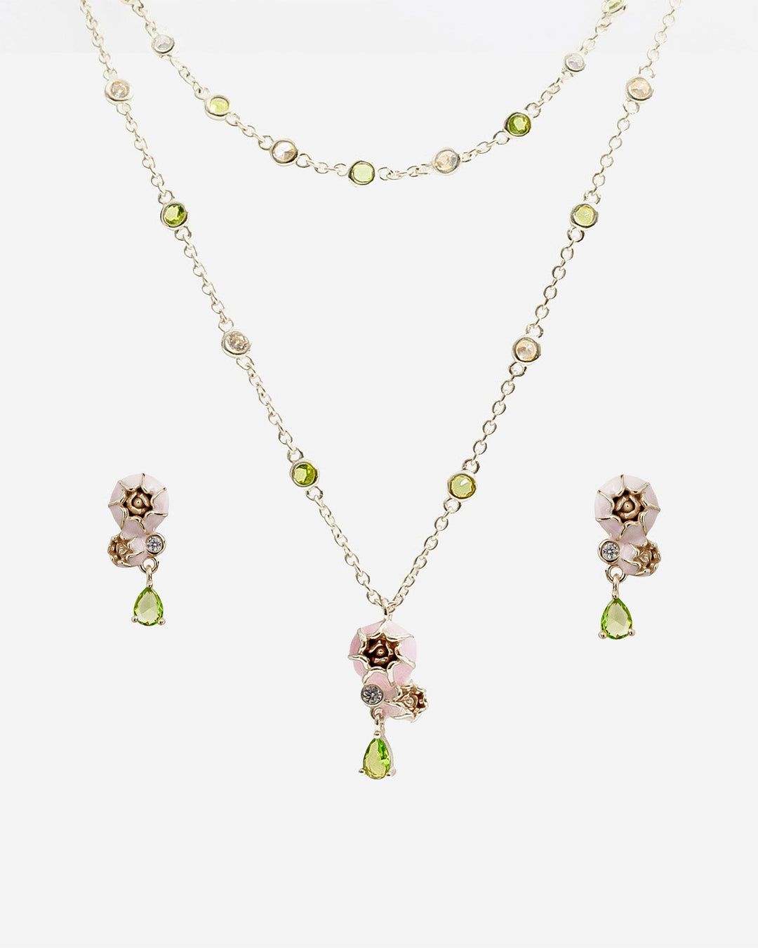 set peonia argento