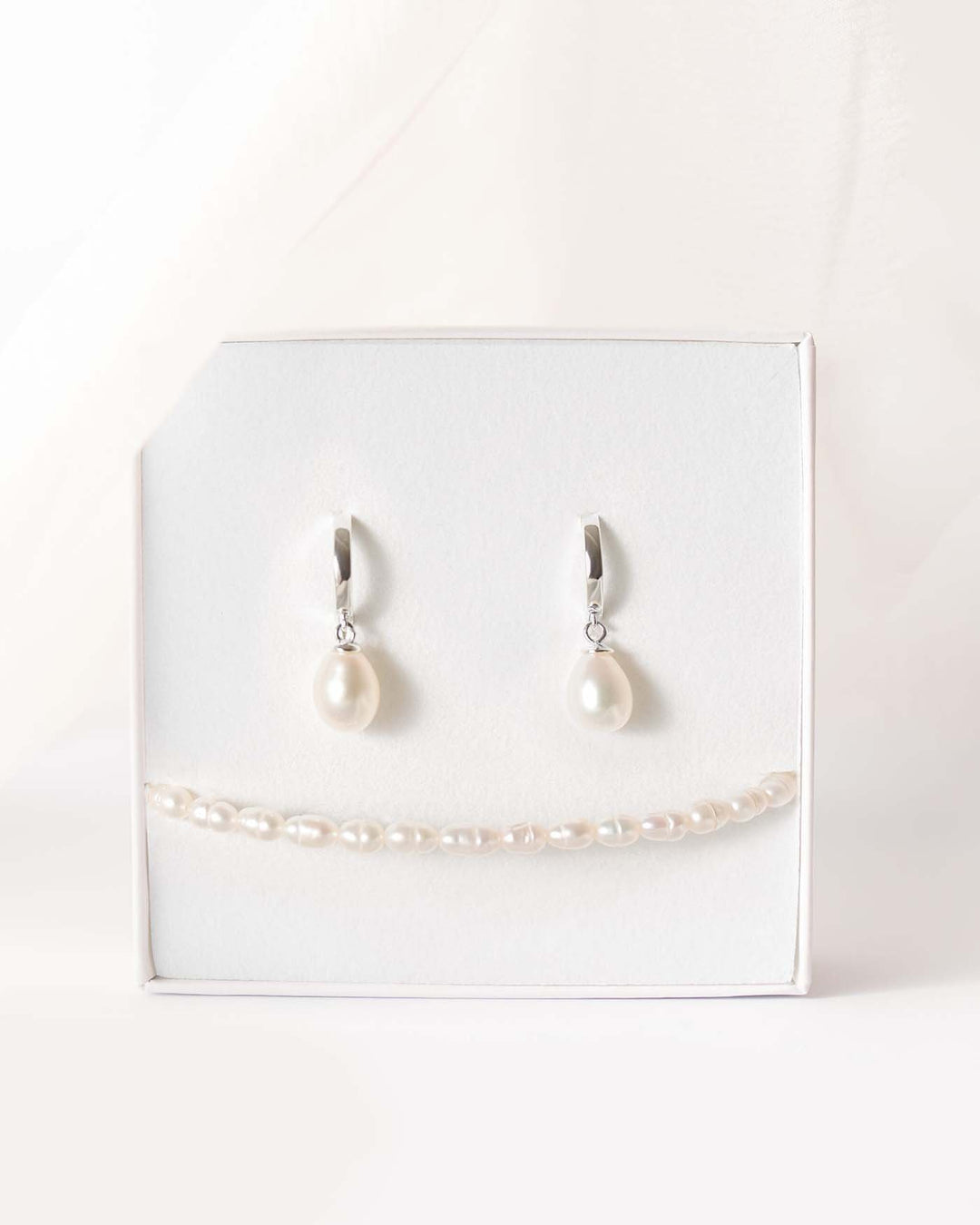 set perle argento