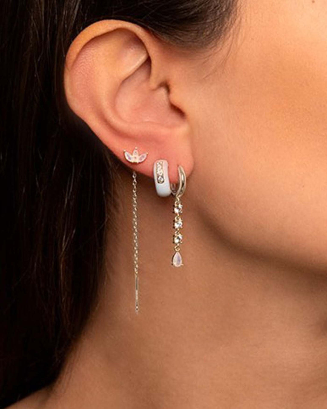 set petals argento indossato