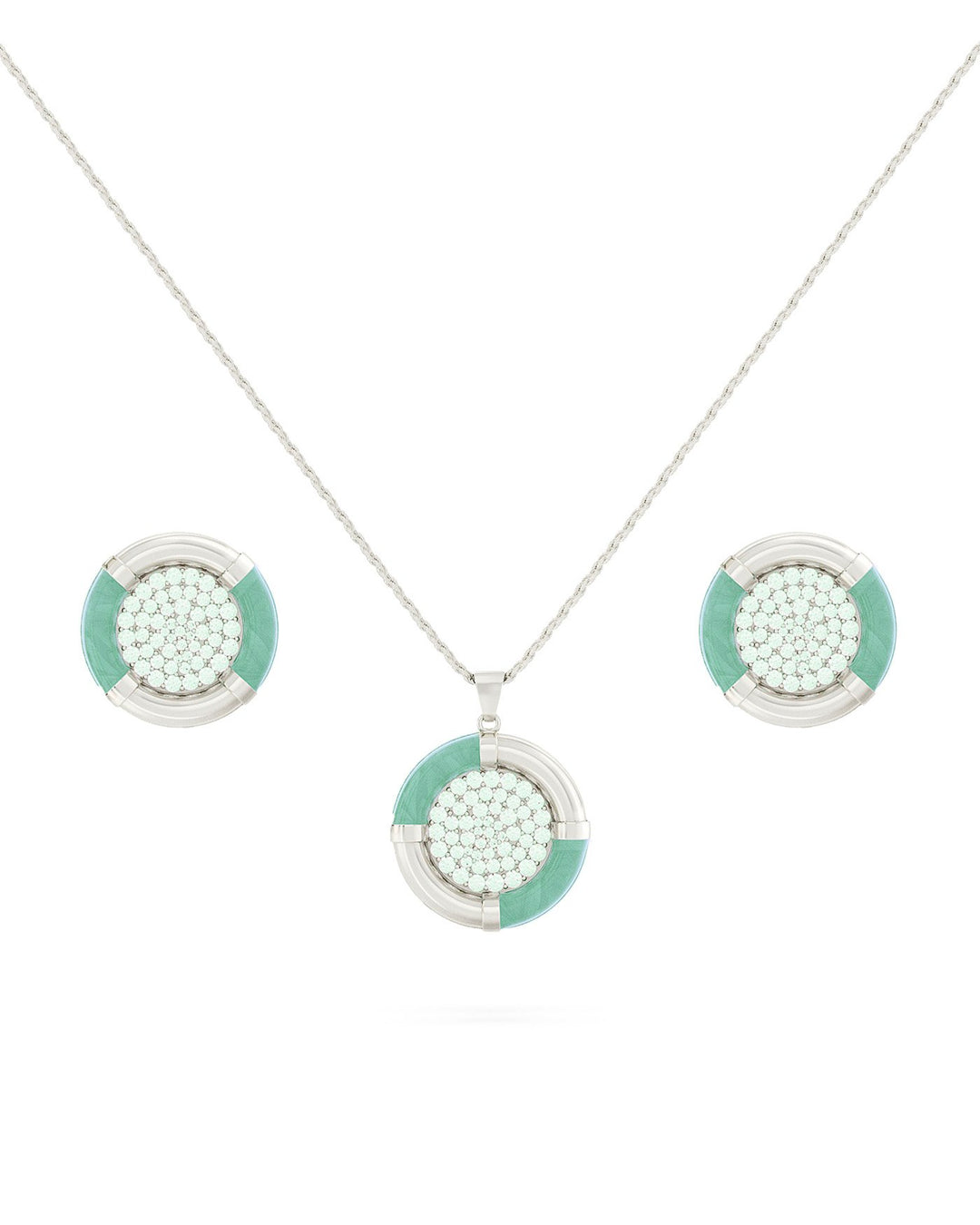 parure gioielli retro argento