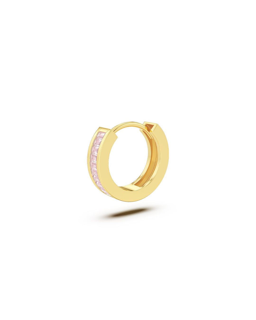 hoop zirconia rosa placcato oro nel set rosa