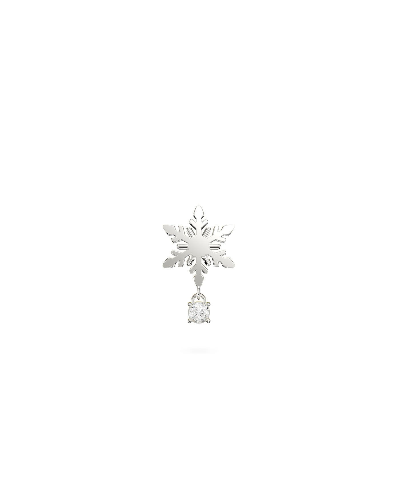 Cestino tondo Centrotavola natalizio Fiocchi di neve in metallo bianco Cestino tondo Centrotavola natalizio Fiocchi di neve in metallo bianco