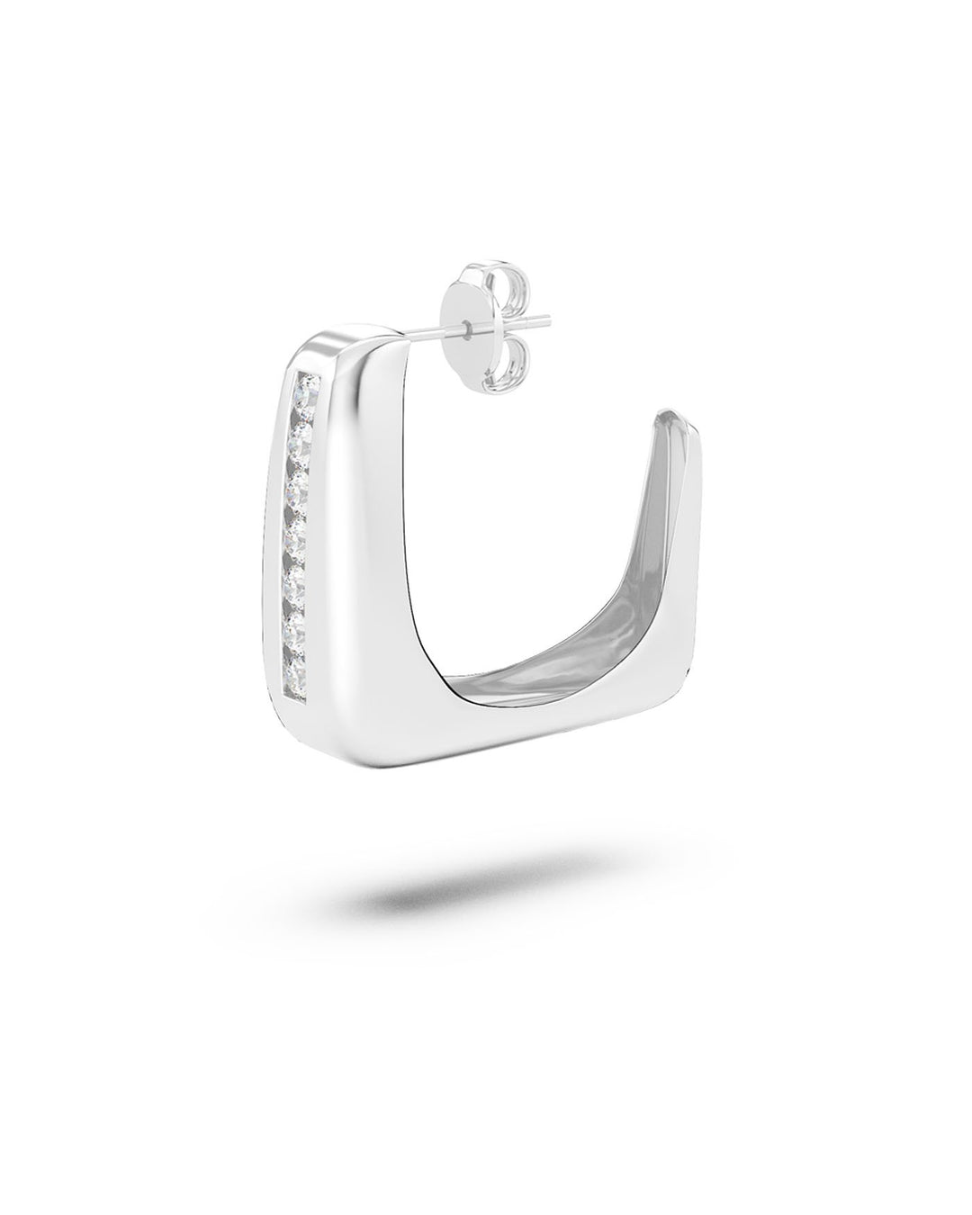hoop square argento nel set square