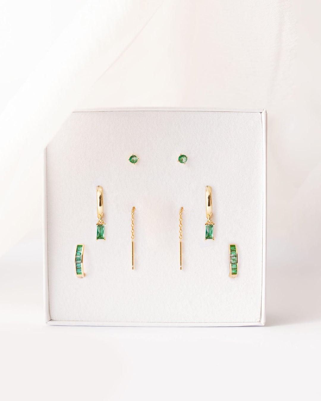 set verde placcato oro