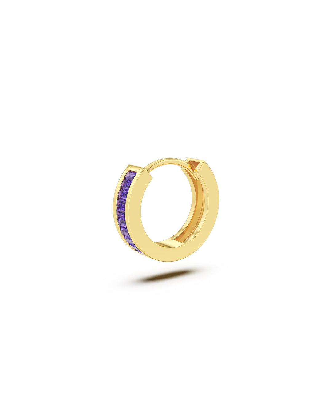 hoop zirconia viola placcato oro nel set viola