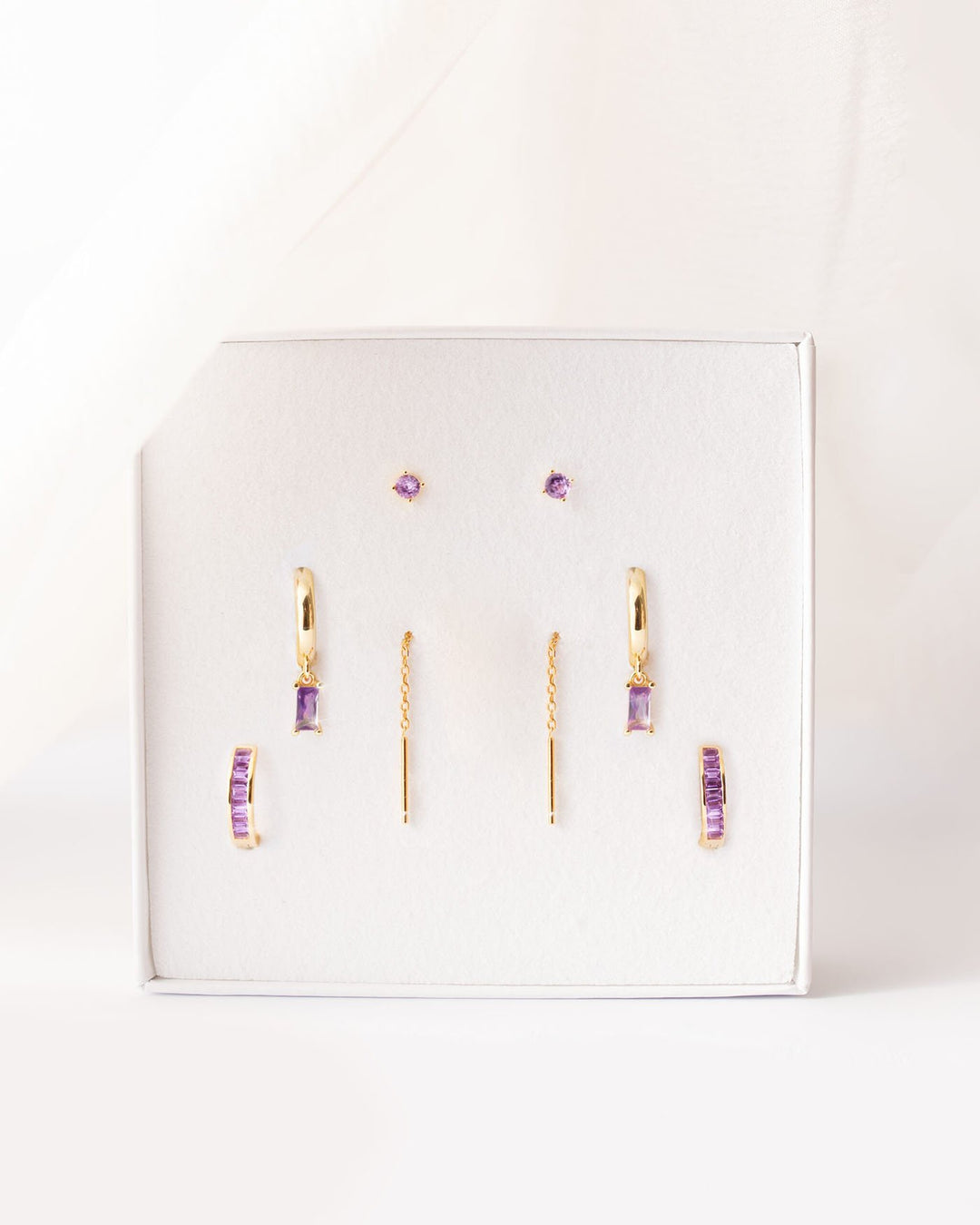set viola placcato oro