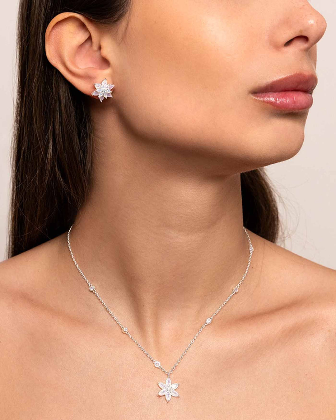 set waterlily argento indossato