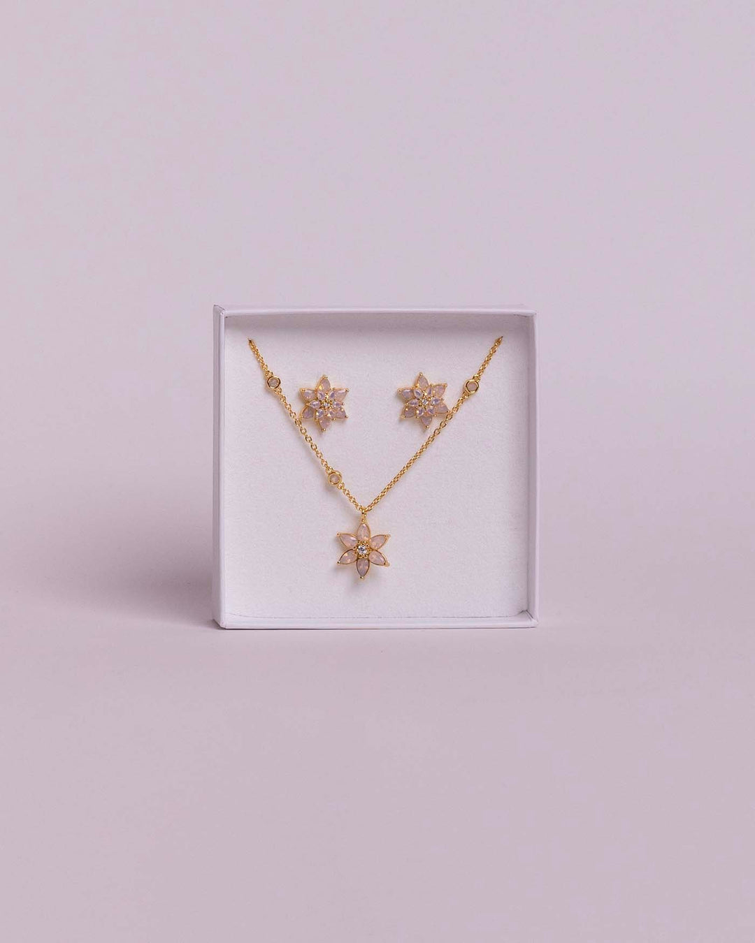 set waterlily placcato oro