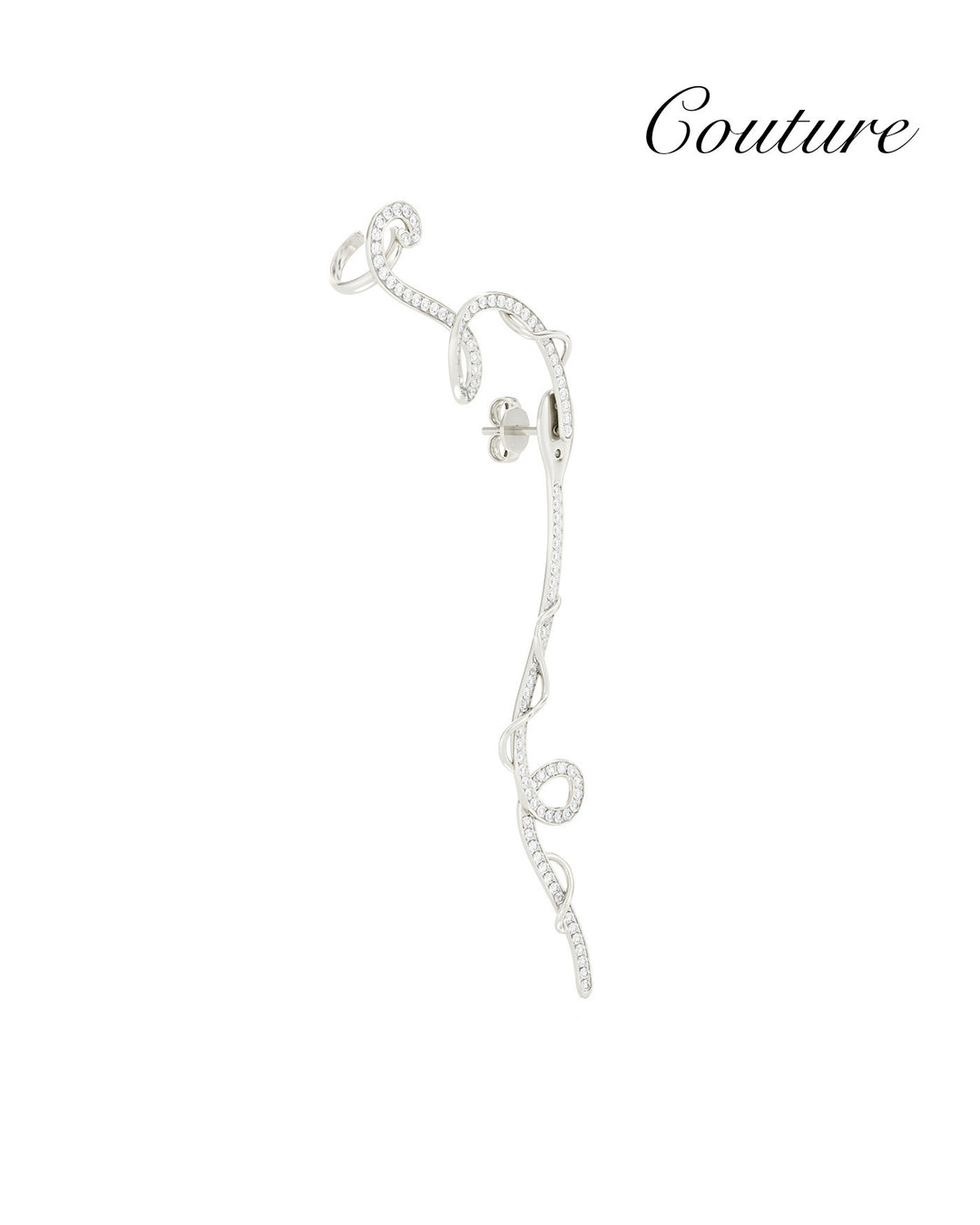 Orecchino con Gancio Cuff con Pendente Rimovibile argento