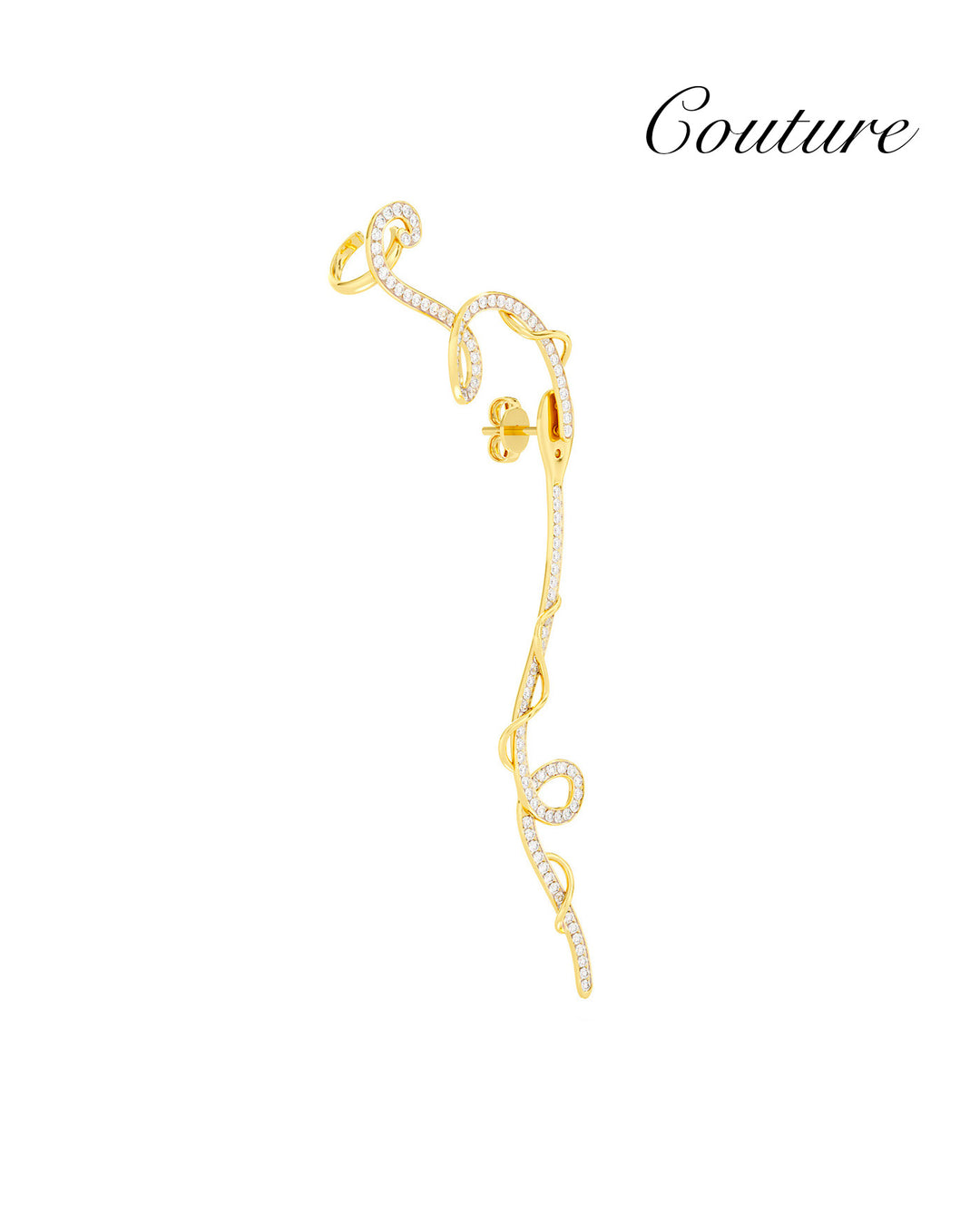 Orecchino con Gancio Cuff con Pendente Rimovibile oro