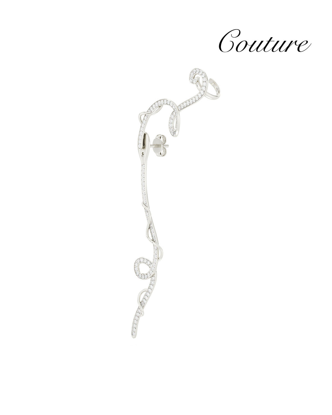 Orecchino con Gancio Cuff con Pendente Rimovibile argento