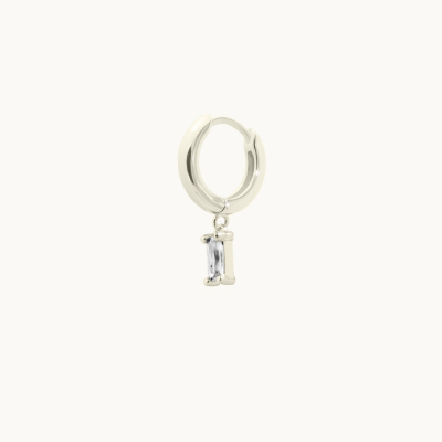HOOP BAGUETTE ARGENTO
